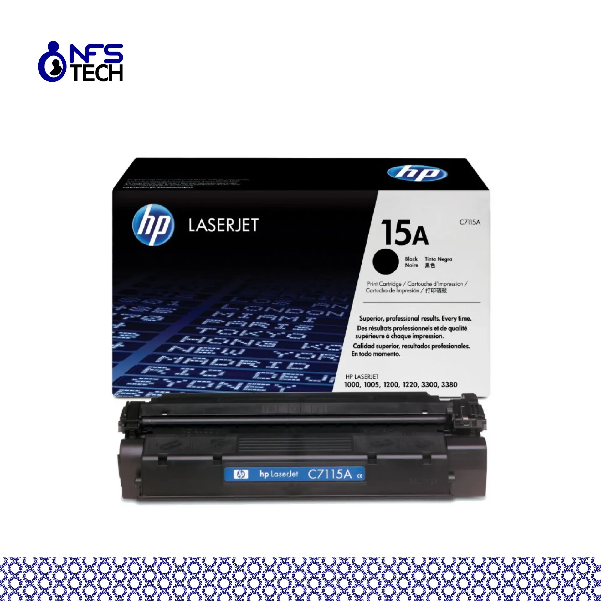 Toner HP 15A -Noir-2500P/ Laserjet1200 -C7115A