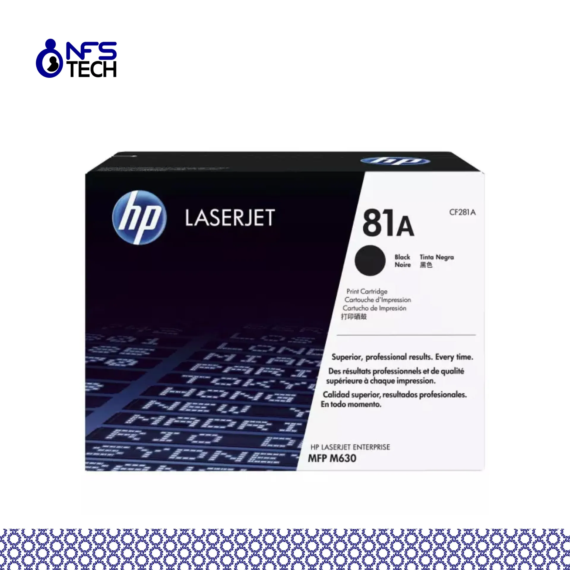 Toner HP 81A-Noir /10500p/PM604n/604dn/605n/606/630 CF281A