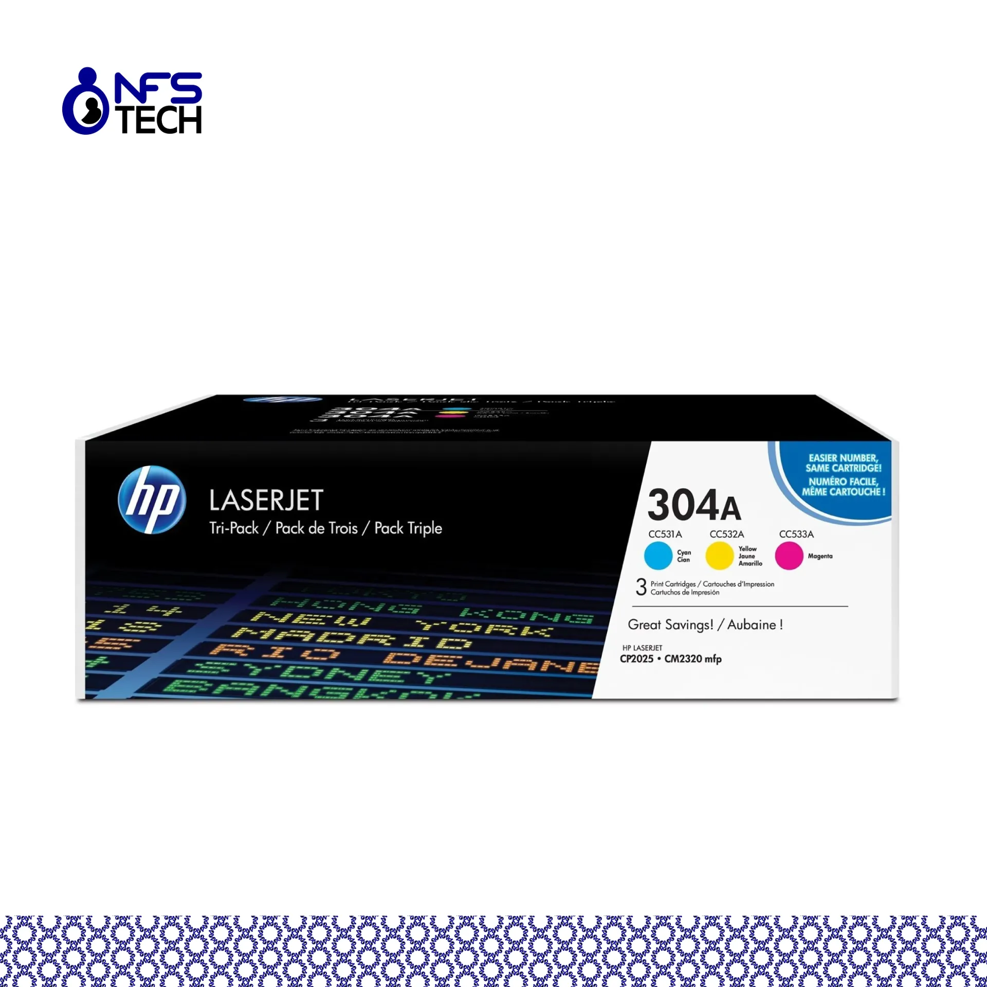 Toner HP 304A -CYM Tri-pack/8400p /PCP2025 /